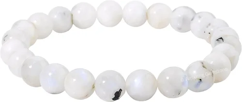 Vista 180 de Amazing Gemstone Crystal Bracelet for Women Men's Gifts - Protection Healing Crystal Bracelet - 8mm Gemstone Beaded Stretchable Bracelet Pulseras