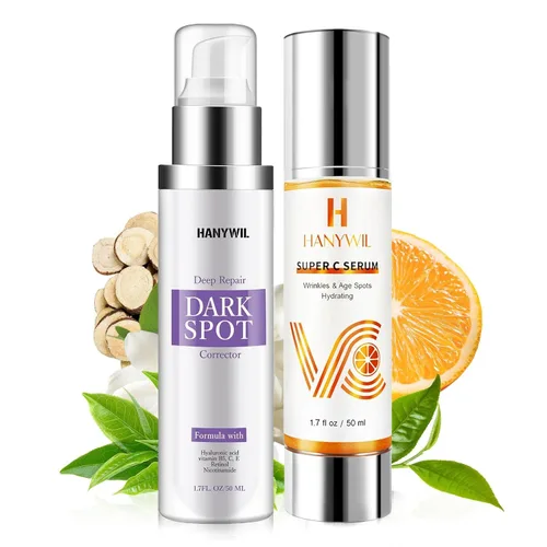 Vista 10 de HANYWIL Eliminador de Manchas Oscuras para Rostro y Cuerpo en Suero, Crema de Reparación Rápida del Tono con Tratamiento de Hiperpigmentación