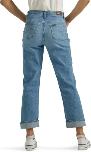 Vista 3 de Lee Jeans estilo boyfriend de talle medio para mujer