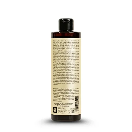 Vista 2 de LINANGE Champú anti amarillo con extracto de uva y pigmento violeta, 16.9 oz.