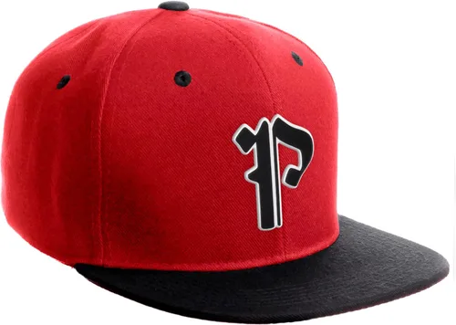 Vista 972 de Daxton Gorra clásica con visera de billete plano con letras del alfabeto inglés antiguo de la A a la Z