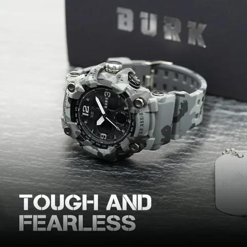 Vista 5 de BURK 1742 Men's Watches Multifunction Watch Men Sports Wristwatches Military Shockproof Fashion Digital Waterproof