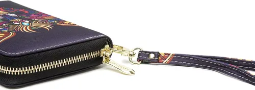 Vista 65 de Cartera de mano para mujer, estilo bohemio, con RFID, elegante, espaciosa con correa para viajes, capacidad para tarjetas, teléfono, dinero