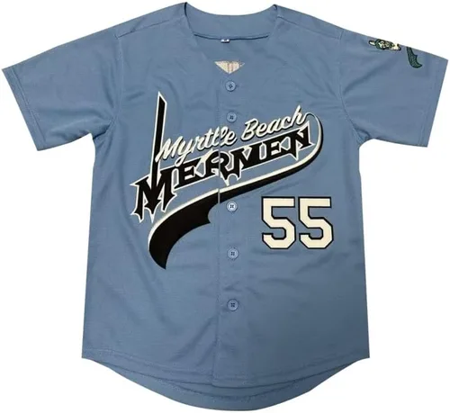 Vista 2 de Madjus Camiseta de béisbol de la película de hip hop de Kenny Powers #55 para jóvenes