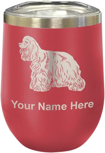 Vista 25 de LaserGram Vaso de vino de acero inoxidable de doble pared, grabado personalizado incluido (negro)