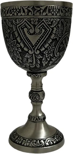 Vista 12 de Cáliz de vino de latón Cáliz Arturo King Cáliz Comunión Cáliz Cáliz Inspirado Medieval Latón envejecido.