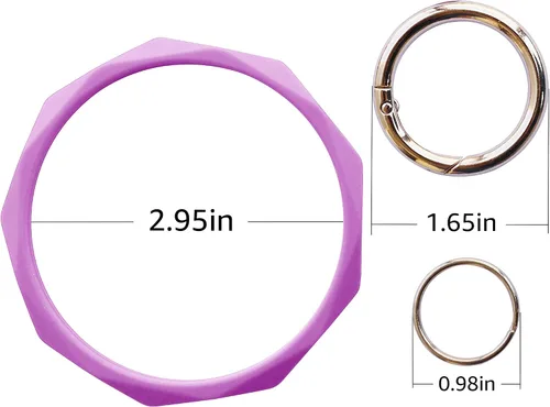 Vista 51 de Llavero pulsera de silicona para mujeres y niñas en forma de diamante