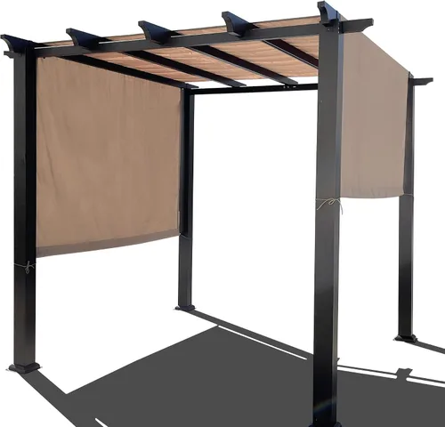 Vista 2 de Alion Home Toldo universal impermeable para pérgola – Toldo de repuesto para pérgola – Cubierta de sombra ajustable para exteriores con varillas