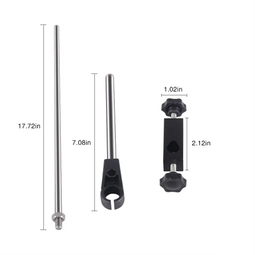 Vista 6 de Soporte de agitador magnético, soporte de metal científico de cuatro E ajustable en altura para sensor de temperatura