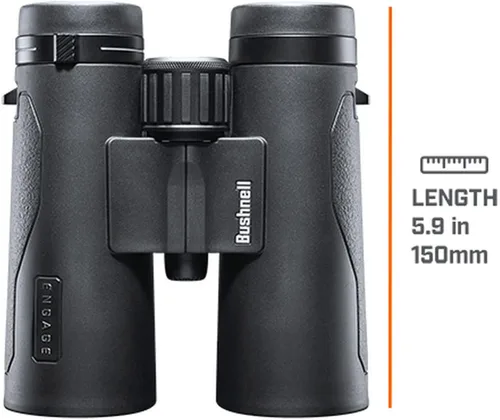 Vista 3 de Bushnell Engage X 10x42mm Binoculares, binoculares impermeables IPX7 y ligeras para caza, viajes y camping Negro