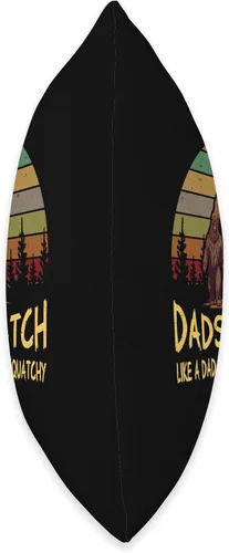 Vista 2 de Sasquatch Yeti Novelties for Him Men Squatch Like a Dad Only More Squatchy - Almohada divertida de pie grande, 16 x 16 pulgadas, multicolor