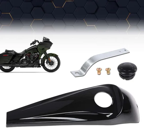 Vista 2 de PIT66 Consola de combustible Dash + cubierta de tapa de tanque de gasolina compatible con Harley Electra Road Glide Touring 2008-2022