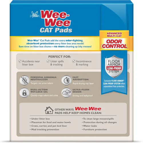 Vista 9 de Four Paws Almohadillas para gatos Wee-Wee, aroma fresco, 10 unidades escencia fresca