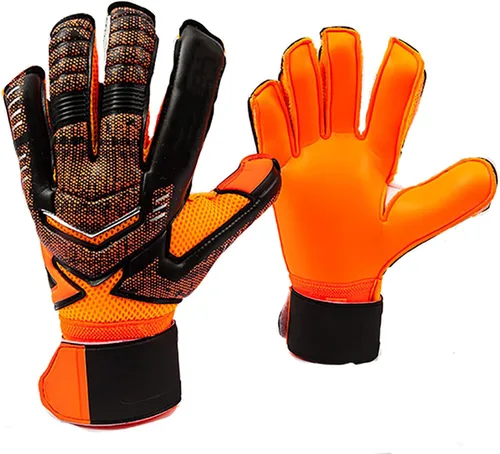 Vista 7 de Guantes de portero de fútbol para adultos y jóvenes, guantes de portero de fútbol, dispositivo de protección de dedos Amarillo