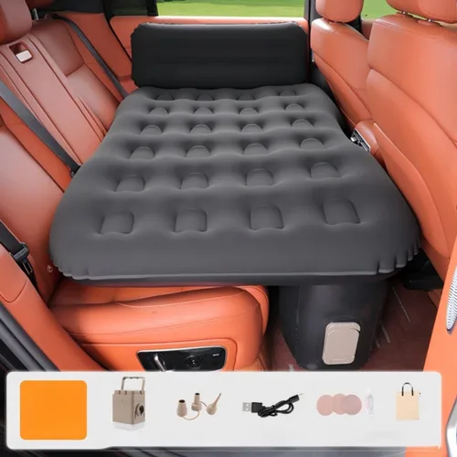 Vista 2 de Back Seat Air Mattress for Nikola Badger 2022, Portable Travel Camping Car Inflatable Mattress,Black