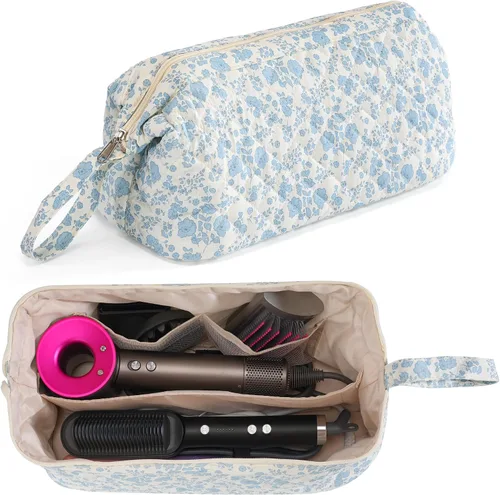 Vista 12 de Bolsa de viaje para herramientas para el cabello con divisor, organizador de herramientas para el cabello Dyson Airwrap y Shark FlexStyle, bolsa