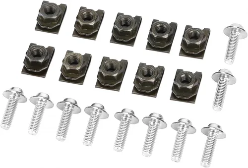 Vista 2 de Tornillos de carenado de motocicleta, 10 tornillos de cuerpo M5, kit de tornillos de cierre de velocidad de husillo, repuesto de tuerca para pernos