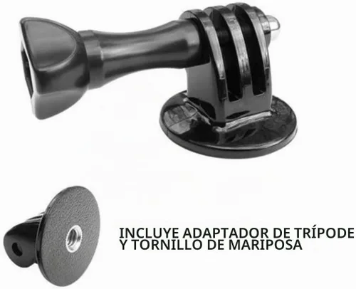 Vista 2 de Soporte para cámara de acción 3 en 1 + adaptador de trípode para iPhone, Galaxy y todos los demás teléfonos inteligentes