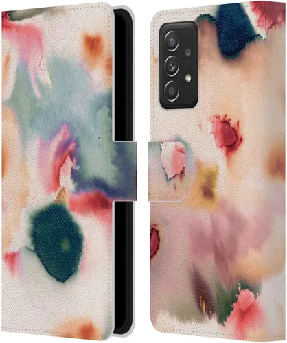 Vista 13 de Head Case Designs Officially Licensed Ninola Color Joy Pattern Abstract Leather Wallet Case Compatible with Samsung Galaxy A53 5G (2022)