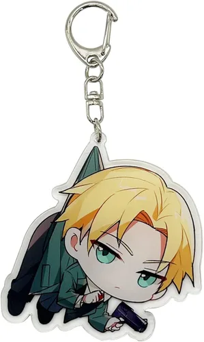Vista 3 de YJacuing Llavero de acrílico con diseño de anime Spy x Family Chibi