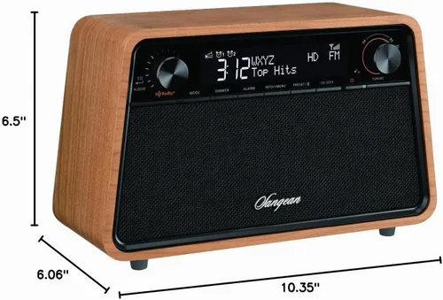 Vista 9 de Sangean HDR-19 HD Radio/AM/FM-RDS/Bluetooth/AUX Radio de gabinete de madera premium