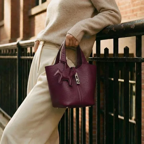 Vista 3 de Bolso de mano para mujer, de piel vegana, bolso de mano con asa superior, bolso de hombro con bolso pequeño desmontable
