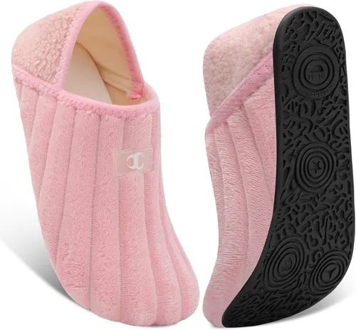 Vista 21 de Scurtain - Zapatillas de casa para mujer y hombre, zapatos de casa, calcetines cómodos, zapatos ligeros unisex para adultos descalzos