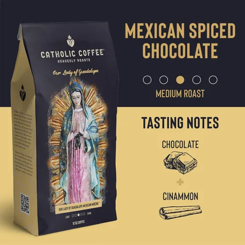 Vista 8 de Catholic Coffee Caja de café variada (grano entero) (Nuestra Señora de Guadalupe, San Patricio, San Pedro, San José)