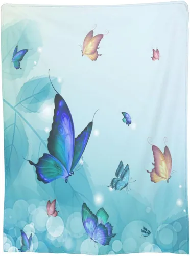 Vista 7 de Manta de mariposa para niños y niñas, lindas mantas de mariposa para niños, manta de forro polar suave para niños pequeños, 40 x 50 pulgadas