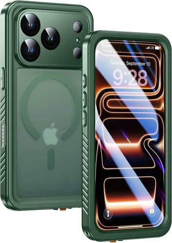 Vista 22 de Lanhiem Funda Magnética para iPhone 17 Pro de Privacidad, Funda Impermeable a Prueba de Polvo, [Protector de Pantalla Antiespía Integrado]
