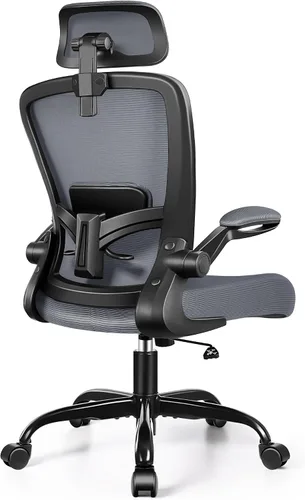 Vista 11 de FelixKing Silla de Oficina, Silla de Escritorio con Soporte Lumbar Ajustable, Silla de Computadora Ergonómica con Respaldo Alto y Respaldo