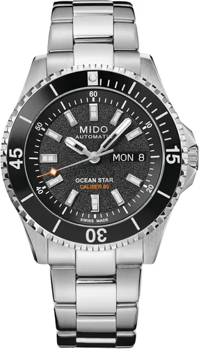Vista 12 de MIDO Ocean Star 200 - Reloj suizo automático para hombre - Caja de acero inoxidable - Calendario día/fecha - Bisel giratorio