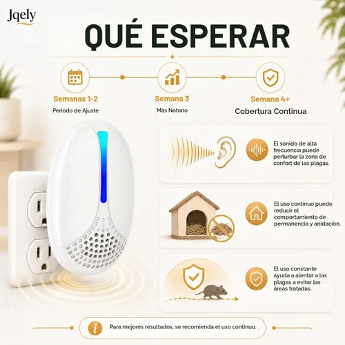 Vista 3 de Repelente ultrasónico de plagas para interiores, trampas para ratones Blanco