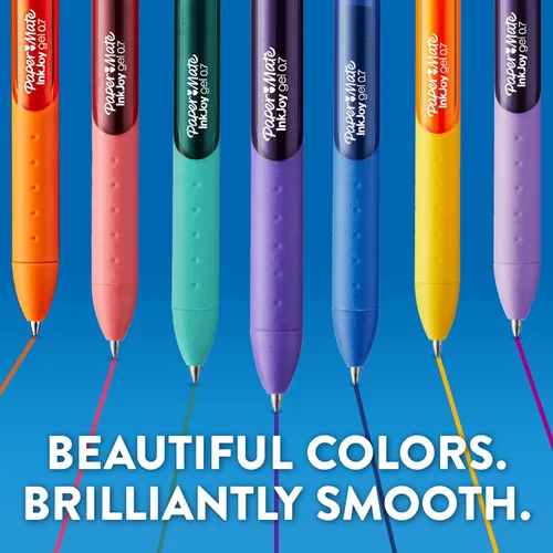 Vista 5 de Paper Mate InkJoy Bolígrafos de gel, punta media (0.7mm), colores surtidos, 20 unidades - suministros para el regreso a la escuela, esenciales