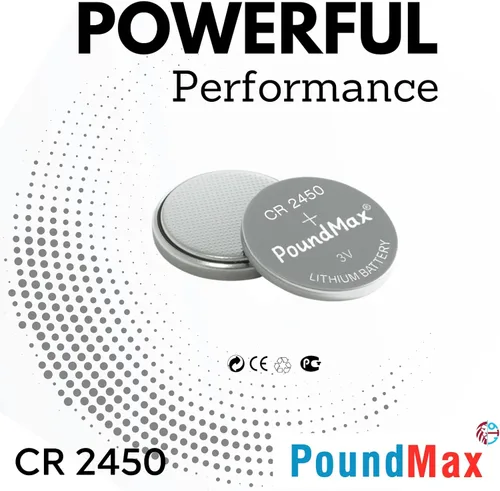 Vista 7 de PoundMax CR 2450 Baterías de litio, tipo botón de 3 V, paquete combinado - 5