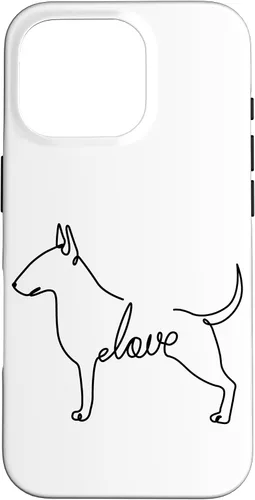 Vista 20 de Bull Terrier Love Bully Dog Love Single Line Art Sketch Case for iPhone 17