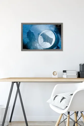 Vista 6 de Trends International Película DC Comics – Batman v Superman – Póster de pared de señal, 14.725 x 22.375 pulgadas, versión enmarcada de madera
