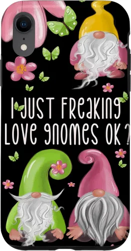 Vista 25 de Funda de gnomo floral de primavera para mujeres y niñas, lindo diseño de gnomos de verano para iPhone 17