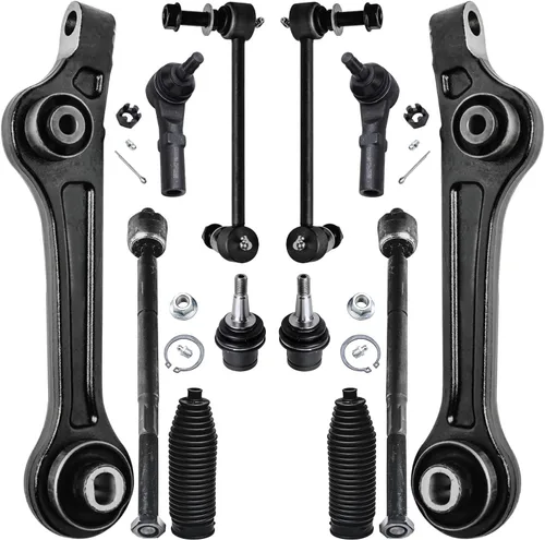 Vista 68 de Detroit Axle - Kit de extremo delantero para Hyundai Sonata XG350 XG300 Kia Optima, 2 brazos de control superiores con juntas de bola, 2 brazos