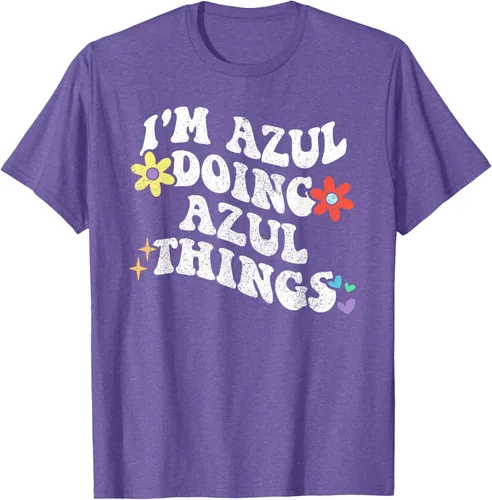 Vista 11 de Retro Groovy Im AZUL Doing AZUL Things - Camiseta divertida para el día de la madre, Negro