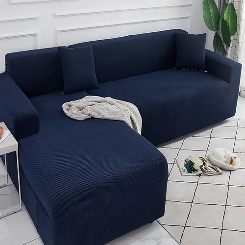 Vista 7 de Funda para sofá modular, funda elástica para sofá, protector universal de muebles, en forma de L, antideslizante, de elastano, para mascotas, gatos