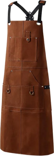 Vista 2 de Delantal funcional de múltiples bolsillos retardante e impermeable para carpintería al aire libre, electricista, parrilla, cocina, unisex