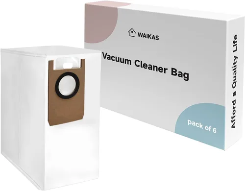 Vista 10 de WAIKAS Paquete de 6 bolsas de polvo E25 E28 para aspiradoras Eufy E28 Omni, E25 Omni y E20, accesorios de repuesto de gran capacidad
