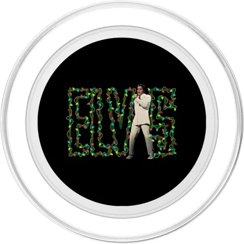 Vista 2 de Elvis Presley PopSockets MagSafe PopGrip de luces navideñas oficiales para iPhone