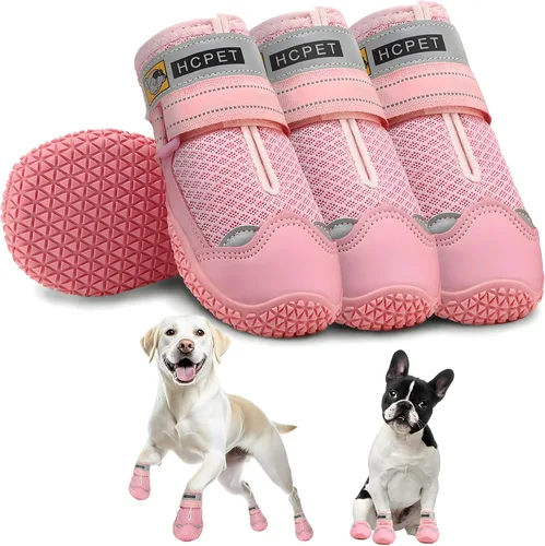 Vista 13 de Hcpet - Zapatos para perros, para perros grandes, botines transpirables para perros pequeños y medianos, botas antideslizantes para perros