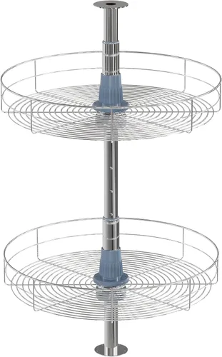 Vista 10 de Dowell Base gabinete con forma de riñón de diámetro 24 270° Lazy Susan, 2 estantes, base de cocina organizador de gabinete de esquina