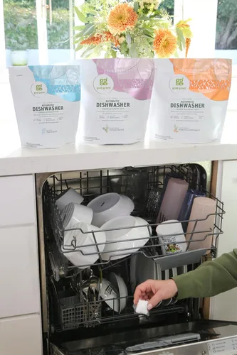 Vista 7 de Líquido lavavajillas automático Grab Green, 71100, Libre de fragancia, Verde, 1, 1 Fragrance free; Plant & mineral based; Enzyme-powered; Velcro