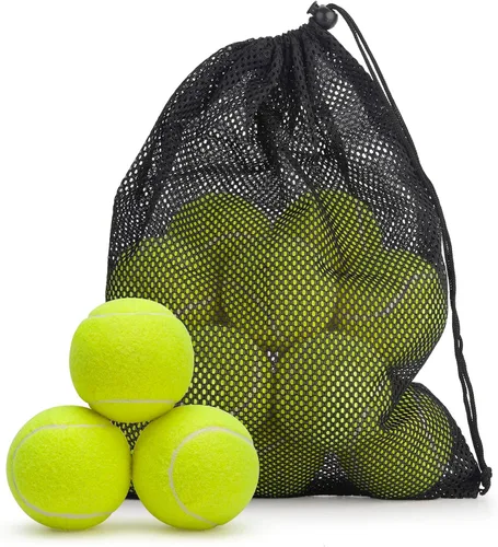 Vista 9 de SUNEZLGO Paquete de 12 pelotas de tenis, pelotas de tenis de entrenamiento de presión avanzadas, pelotas de tenis para perros, tenis grueso