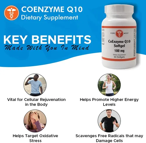 Vista 7 de Holistic Health CoEnzyme Q10 100 mg 60 cápsulas blandas