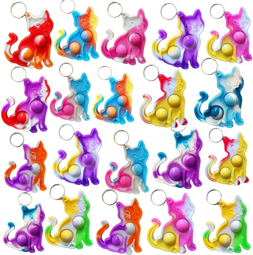 Vista 7 de Paquete de 24 juguetes divertidos para gatos, regalo único de verano, juguetes surtidos para niños, niños, aulas, estudiantes, regalos